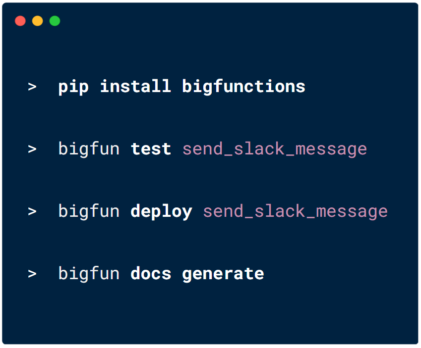 bigfun command line interface