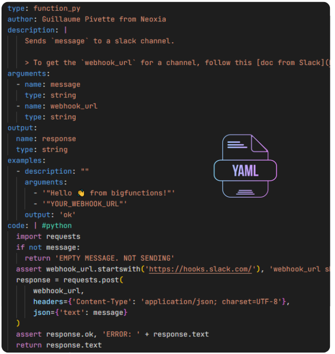 function yaml